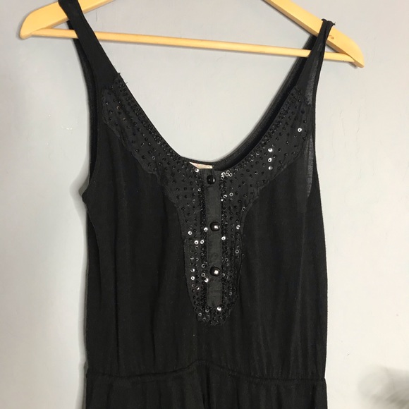 Free People Black Mini Dress xs Sequin Tunic - Picture 4 of 8